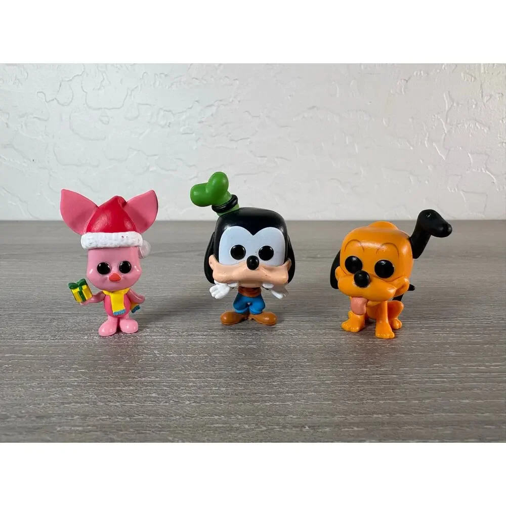 Disney Mini Funko Pop Piglet, Goofy,‎ Pluto Figures- EUC